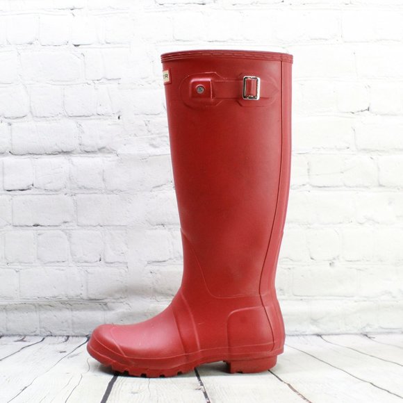 Hunter Shoes - HUNTER Original Tall Waterproof Rain Boots Size 7